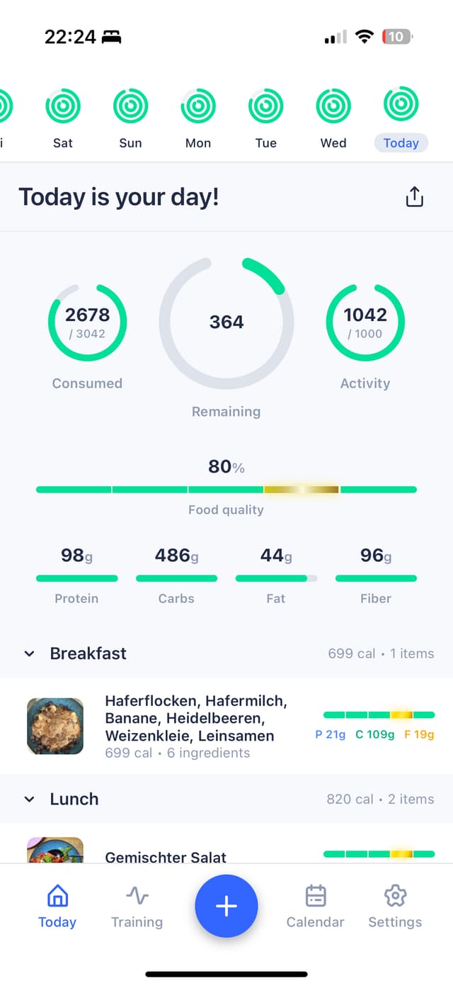 AI-Powered Nutrition Tracker screenshot